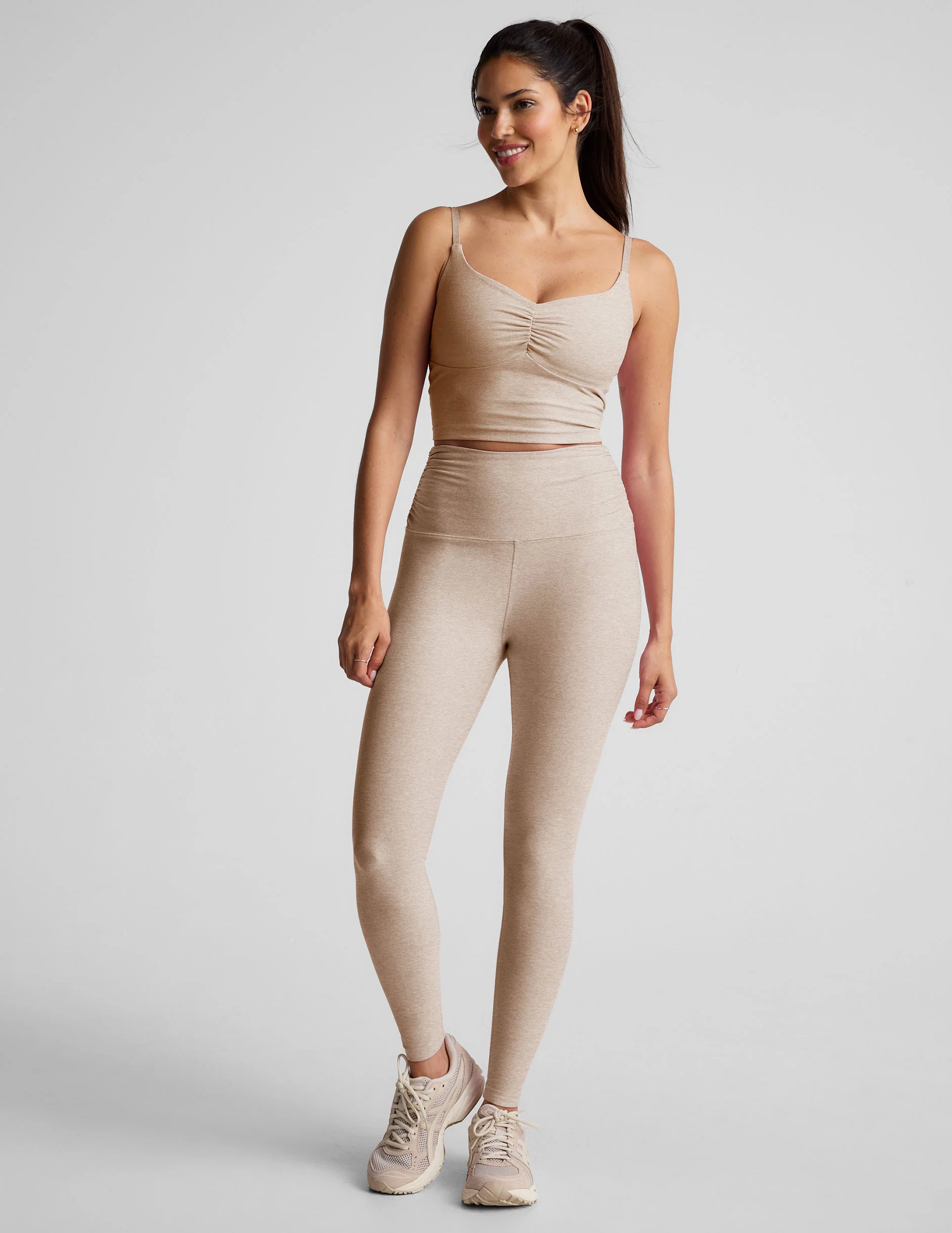 Spacedye Raise The Barre Shirred Cropped Tank