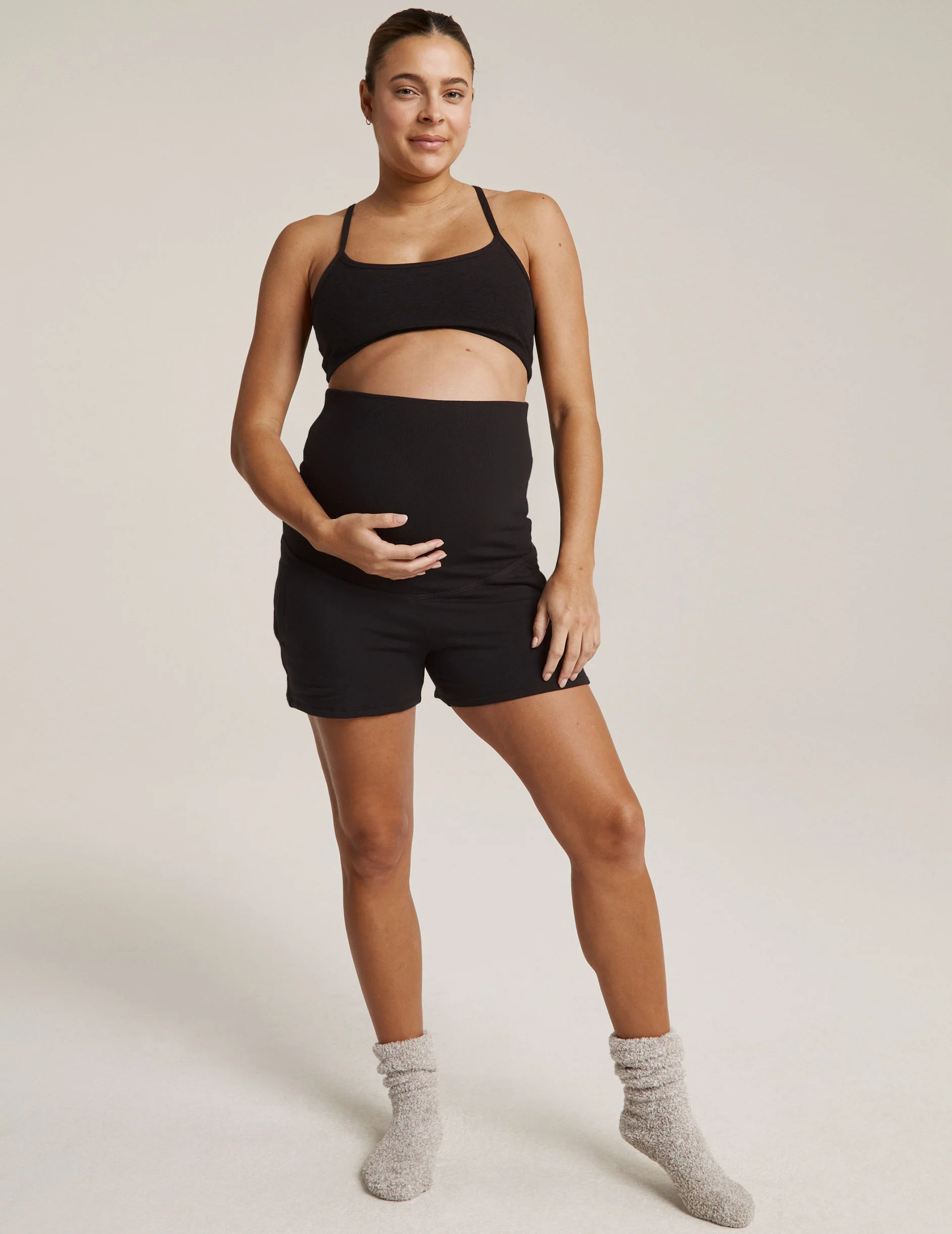 Foldover Maternity Short