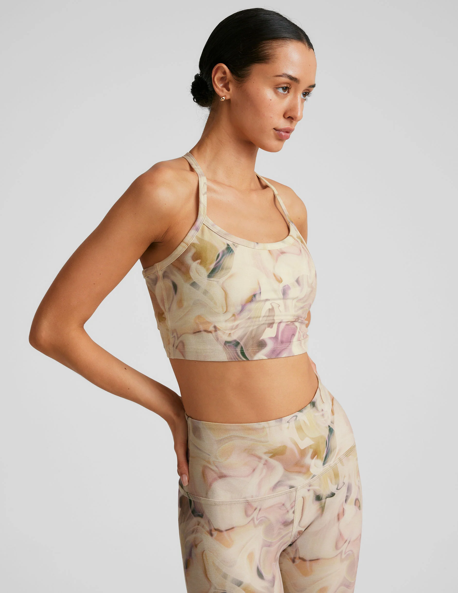 Earthen Swirl SoftMark Slim Racerback High Cropped Tank