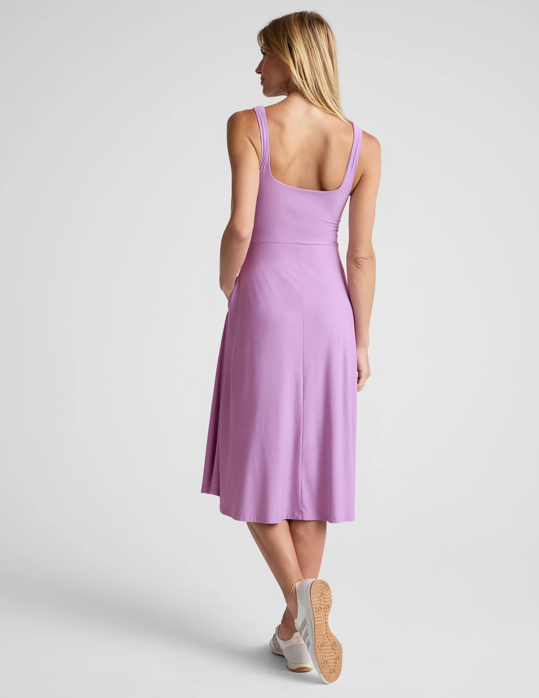 Featherweight At The Ready Square Neck Dress