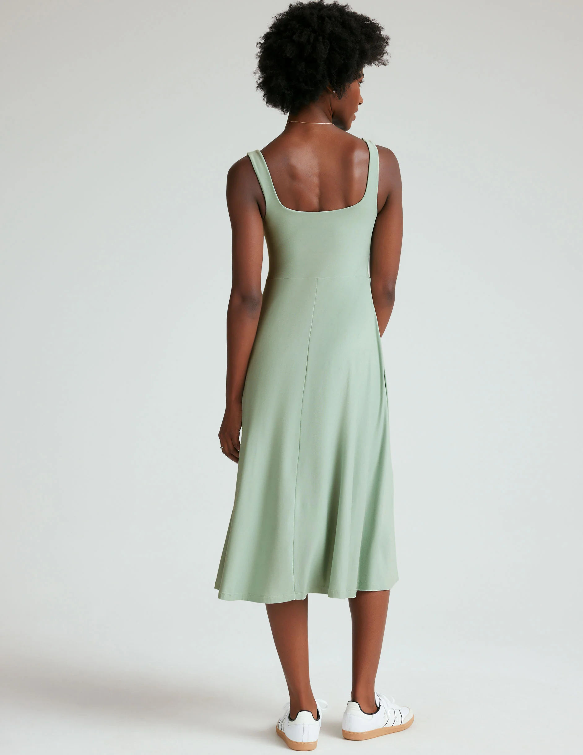 Featherweight At The Ready Square Neck Dress