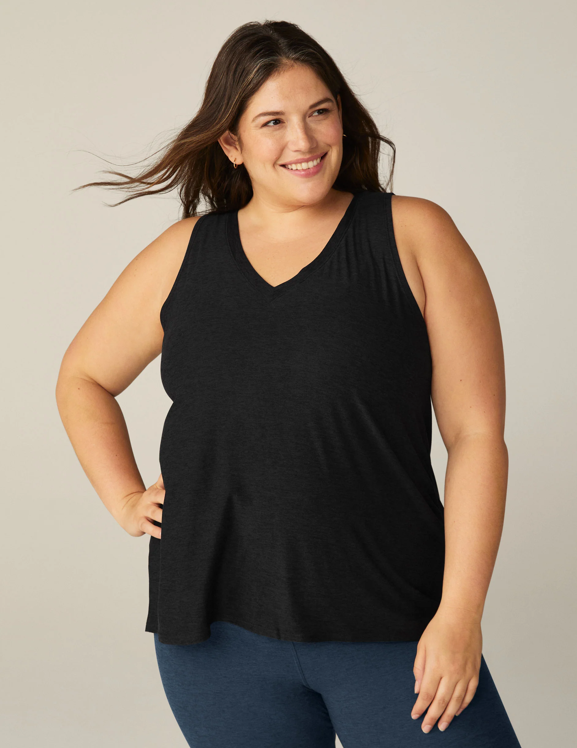 Featherweight All About It Split Back Tank (1X-4X)