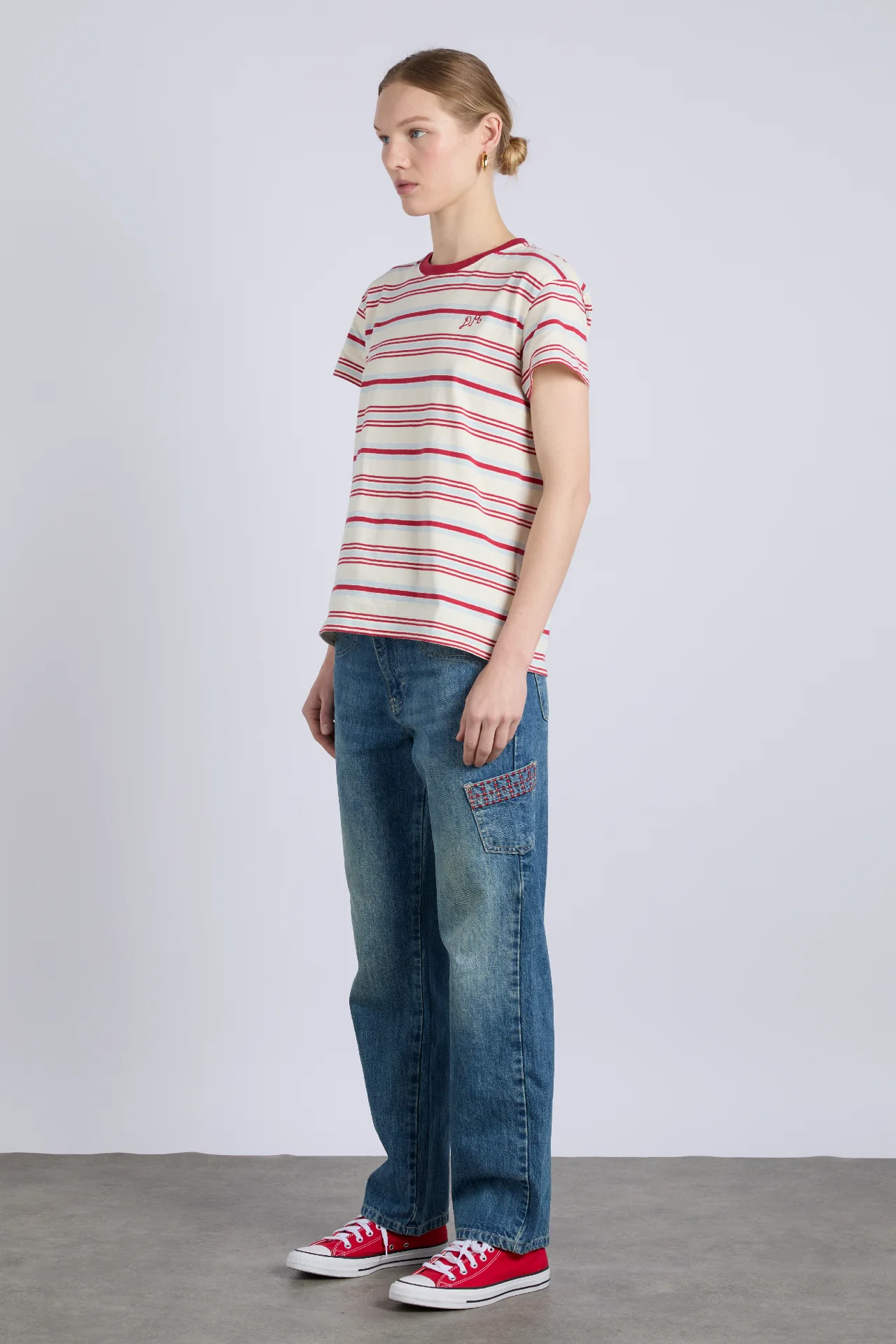 ariel shrunken tee - butter stripe