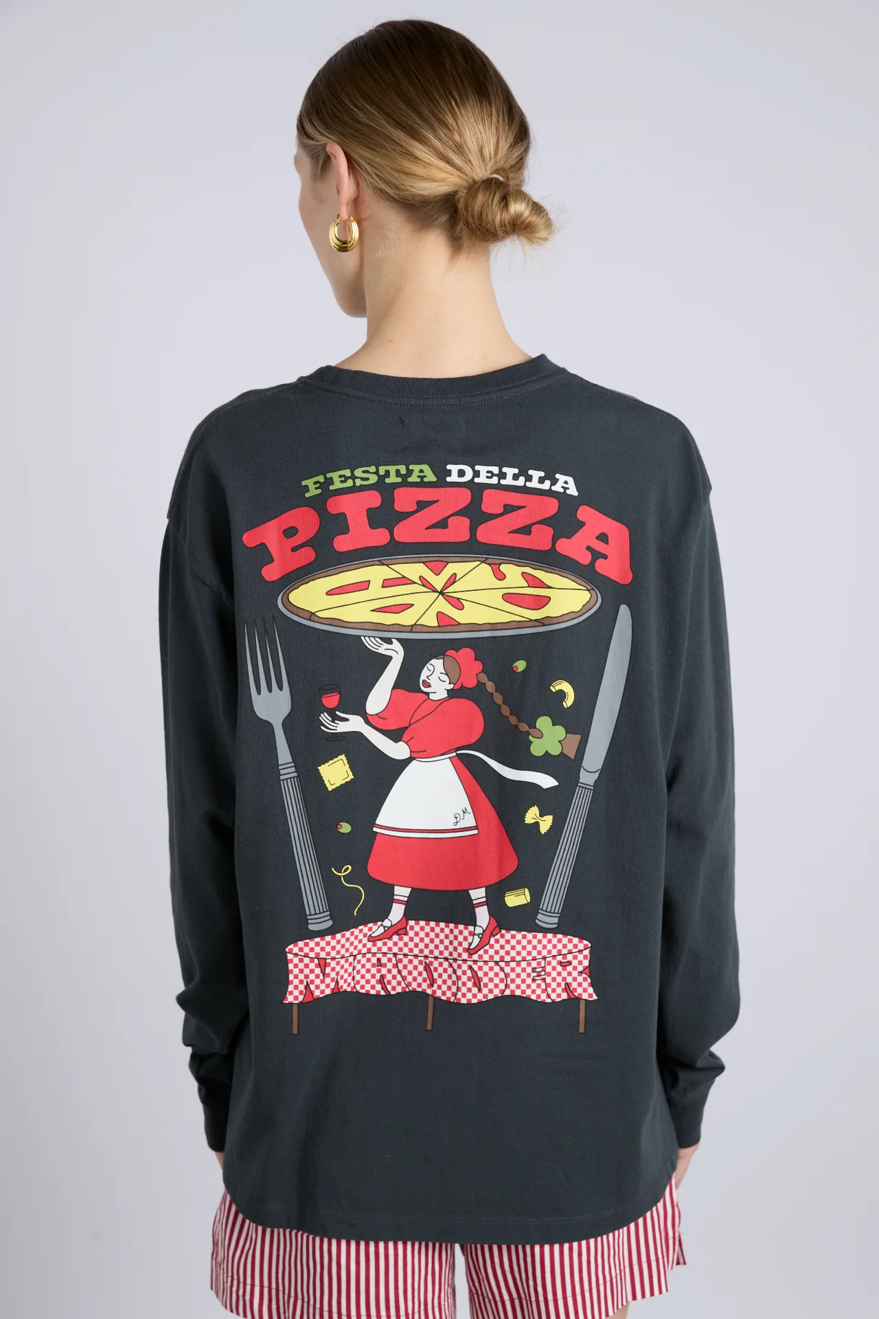pizza party ls washed tee
