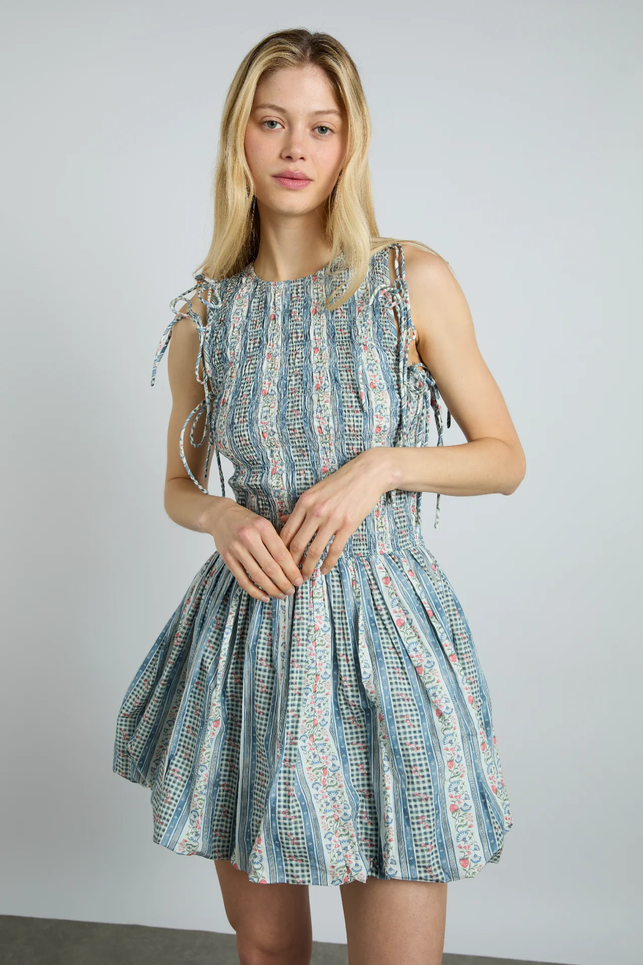 becca bubble mini dress - wallpaper floral