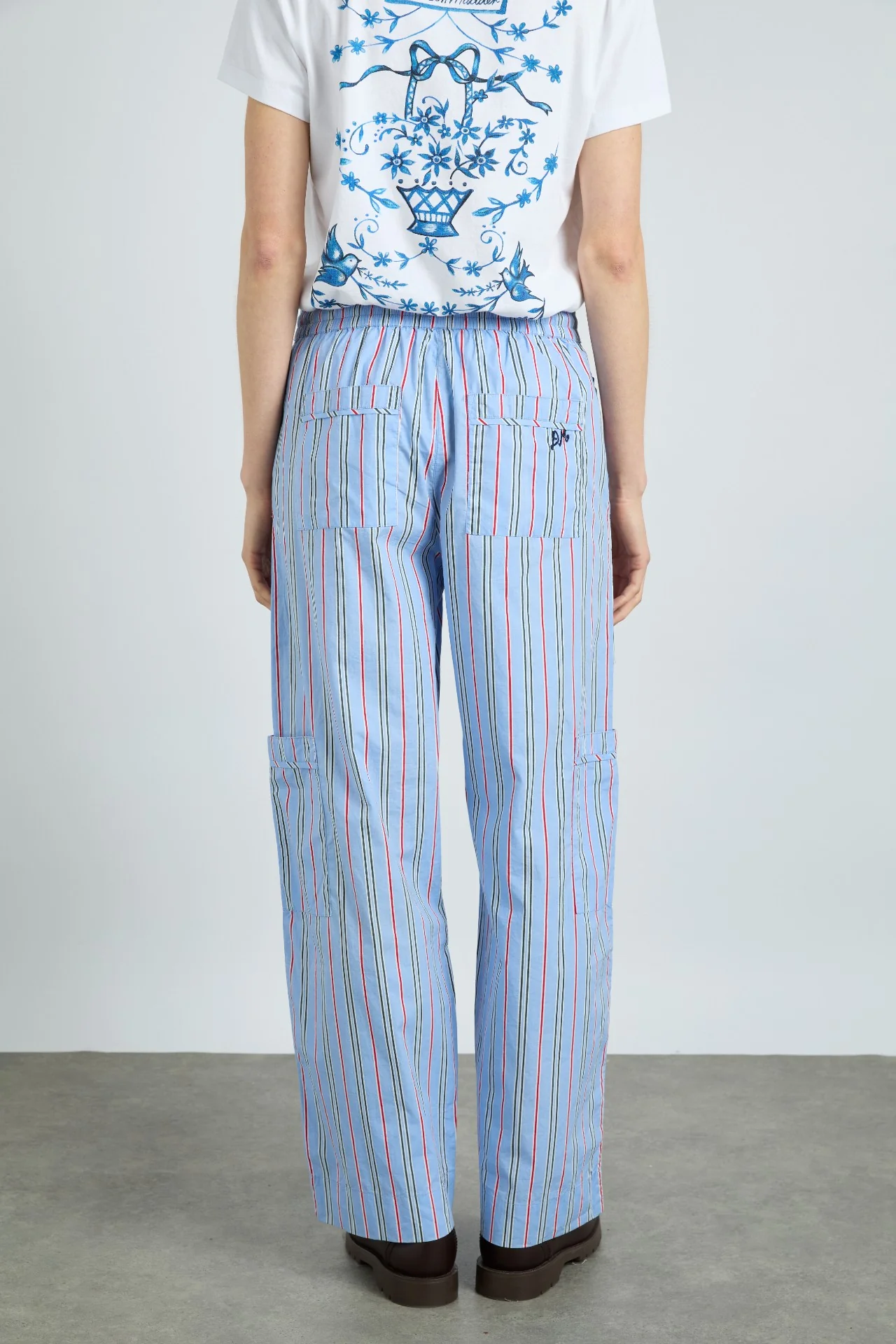 harrison with ties - bold blue stripe