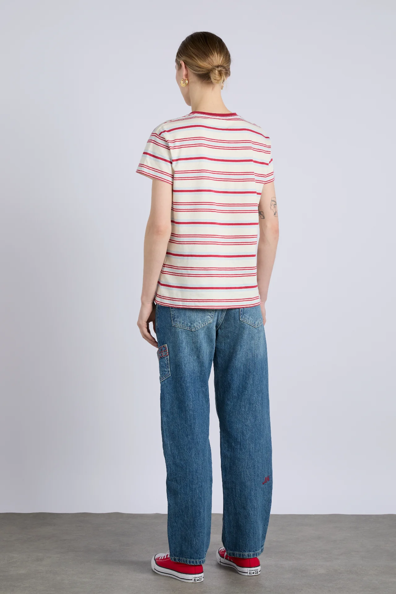 ariel shrunken tee - butter stripe