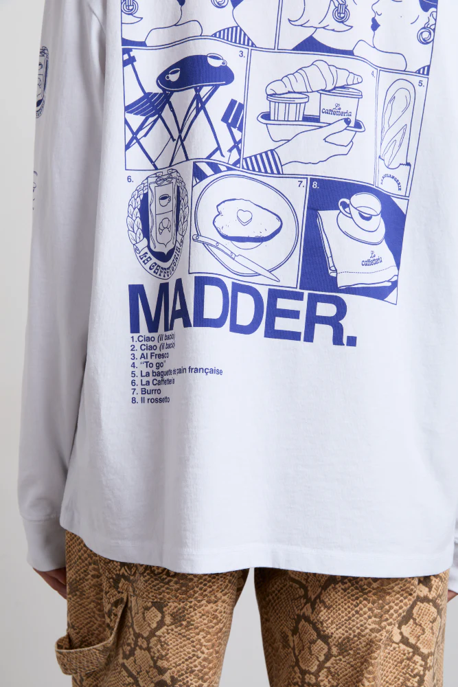 il bacio brunch long sleeve tee - white