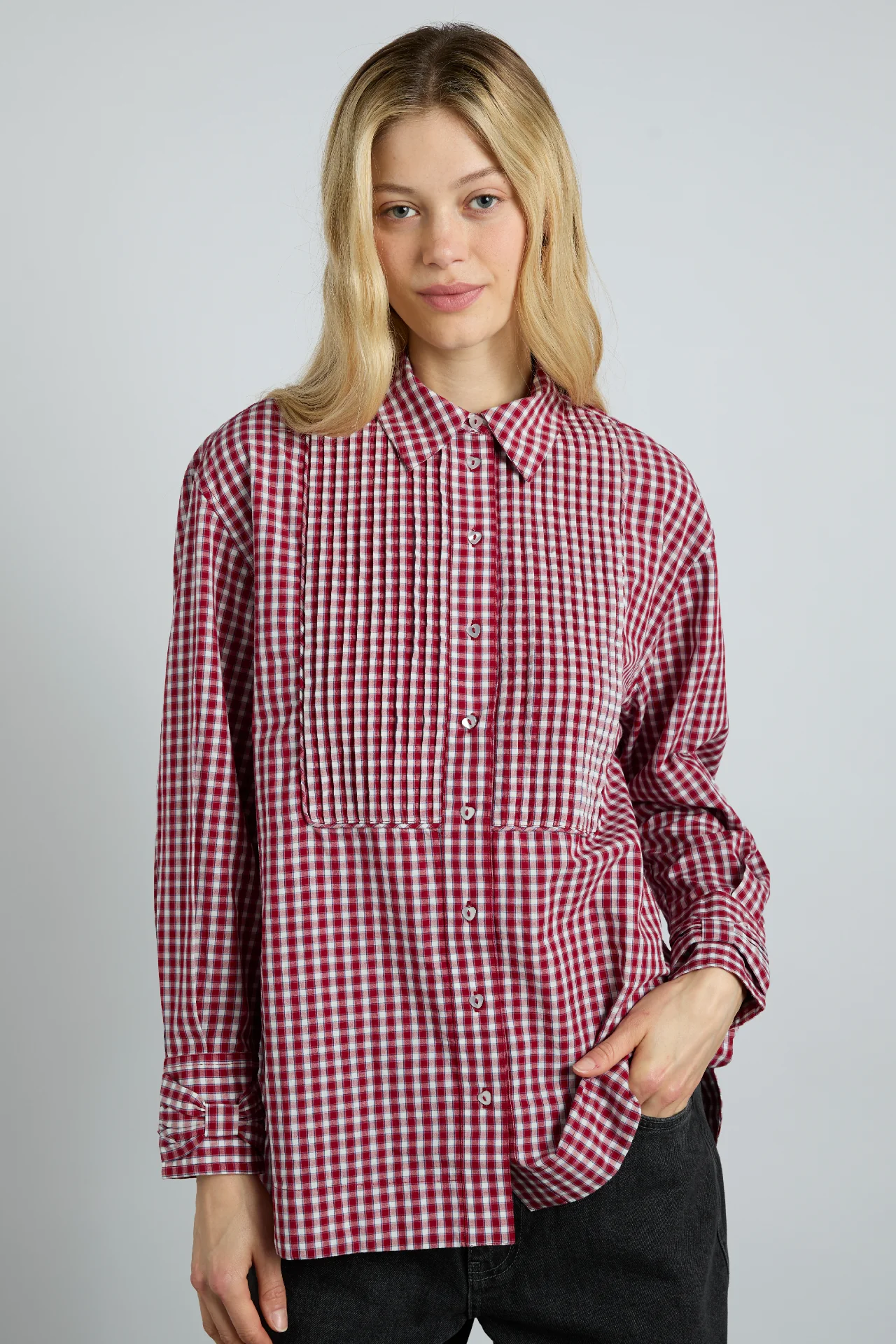 michelle shirt - cherry gingham