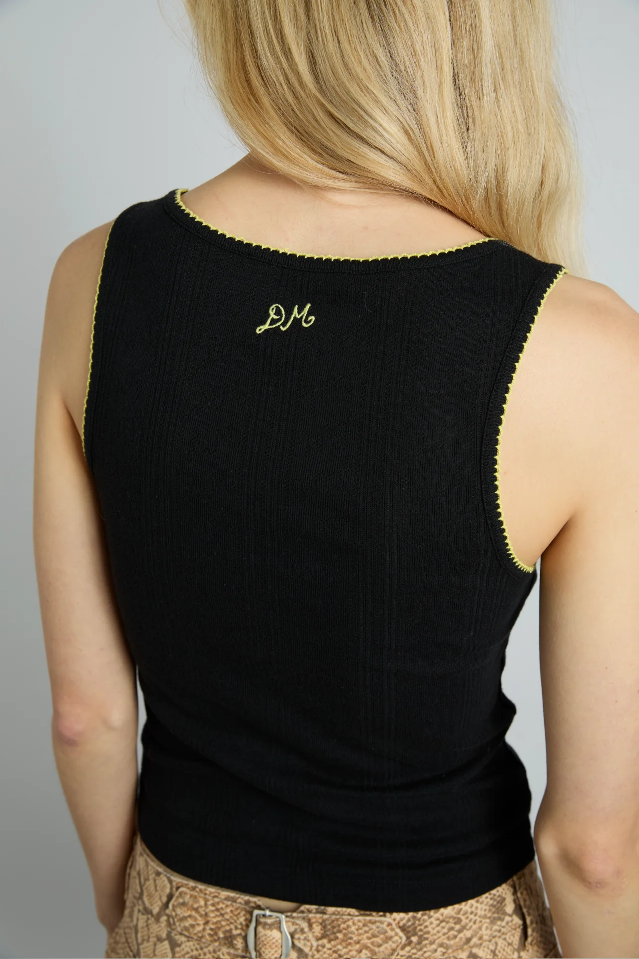 salome pointelle cami - black