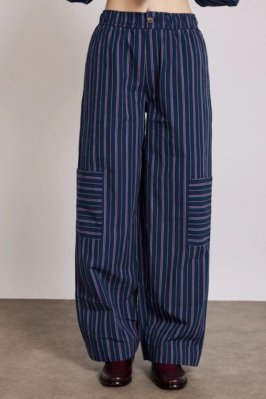 harrison trousers - navy stripe