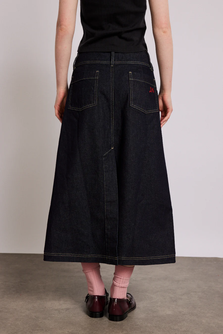raye denim skirt - dark indigo