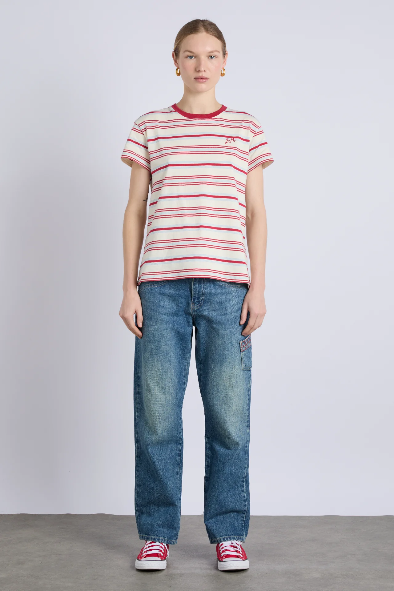 ariel shrunken tee - butter stripe