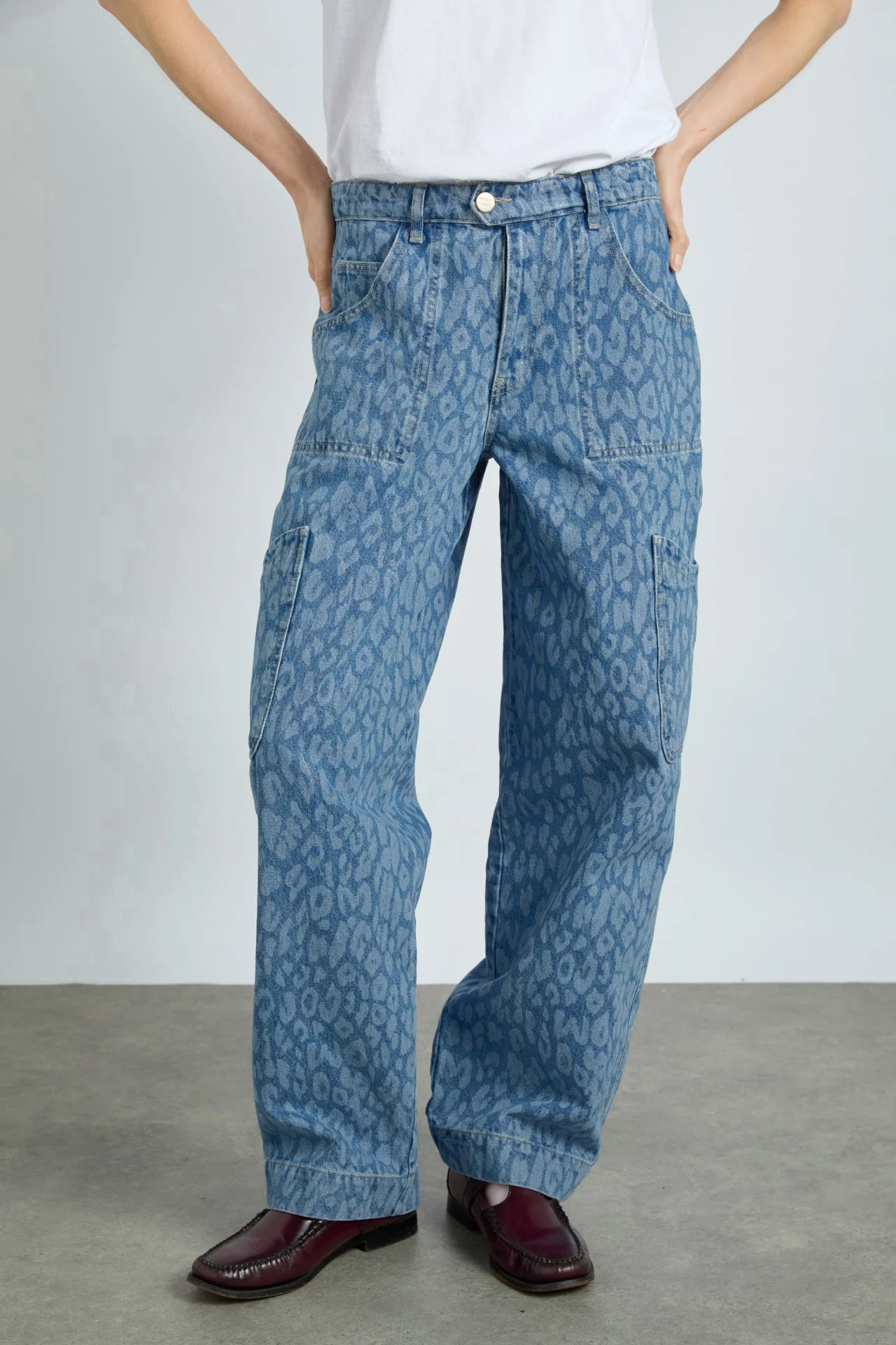 drew jeans - leopard laser