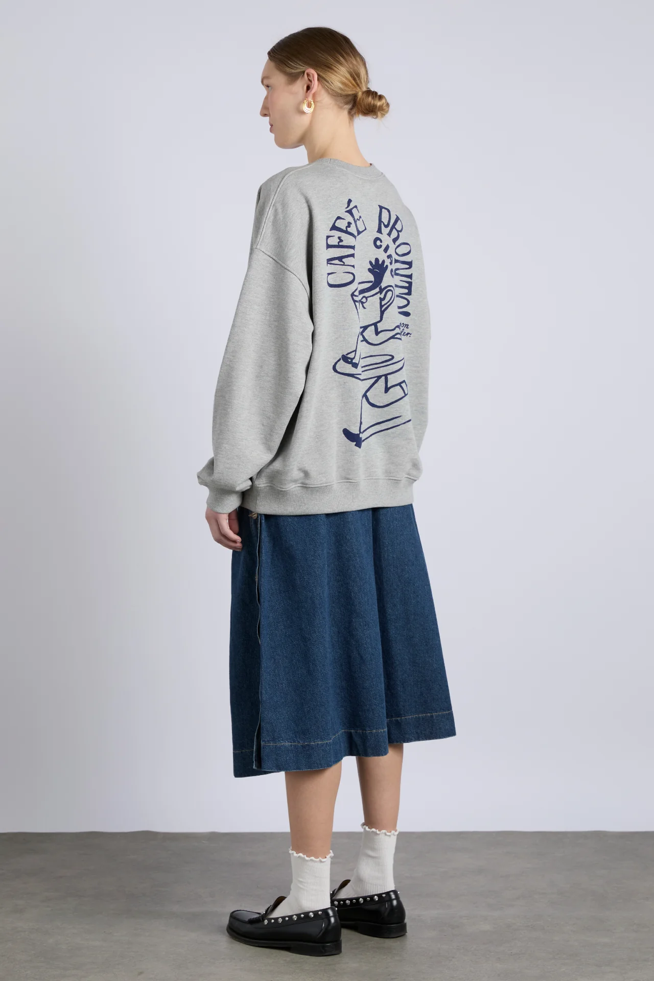 ciao cafe sweatshirt - grey marl