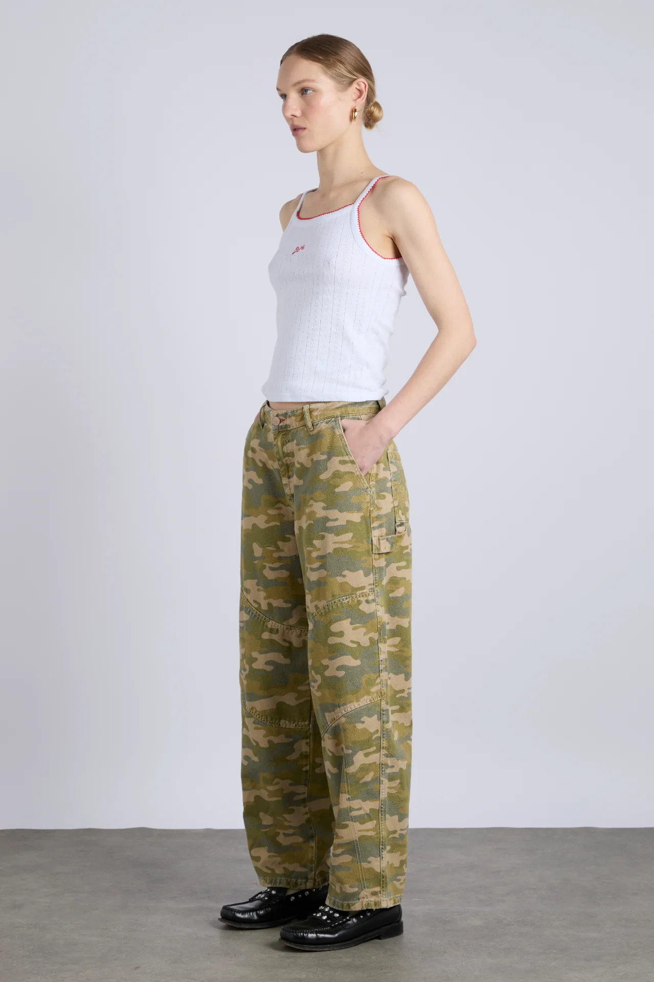 drew jeans - green camo