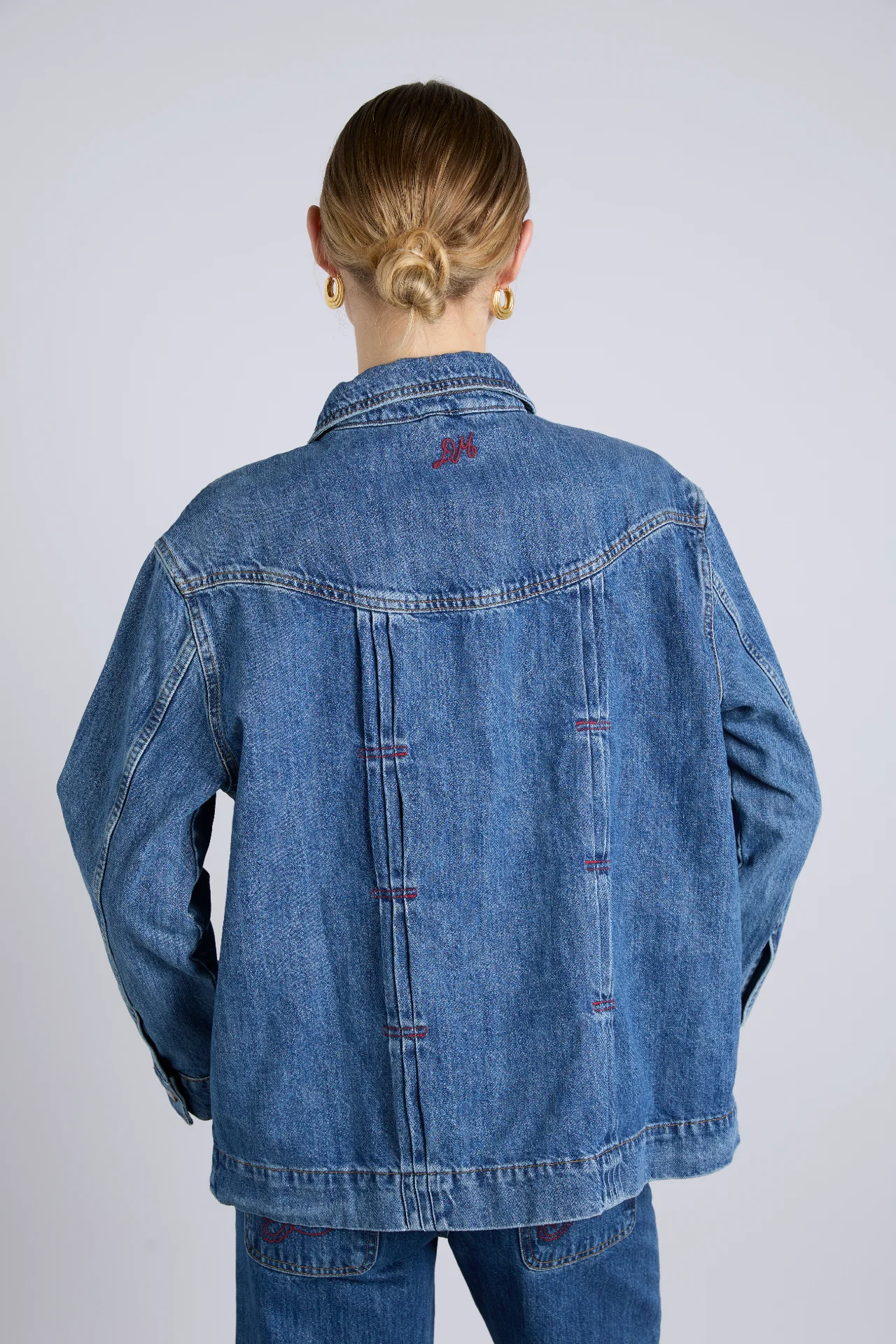 stevie shacket - mid wash