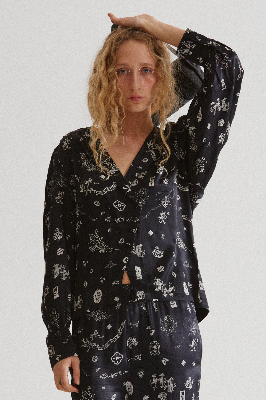 clairo blouse - symbol print