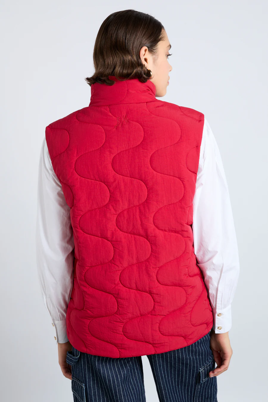 celeste gilet - chilli red