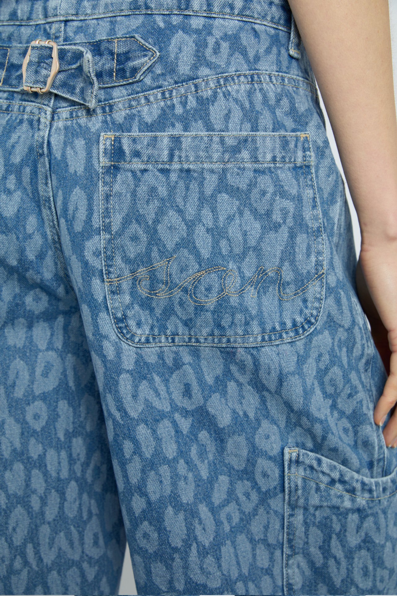 drew jeans - leopard laser