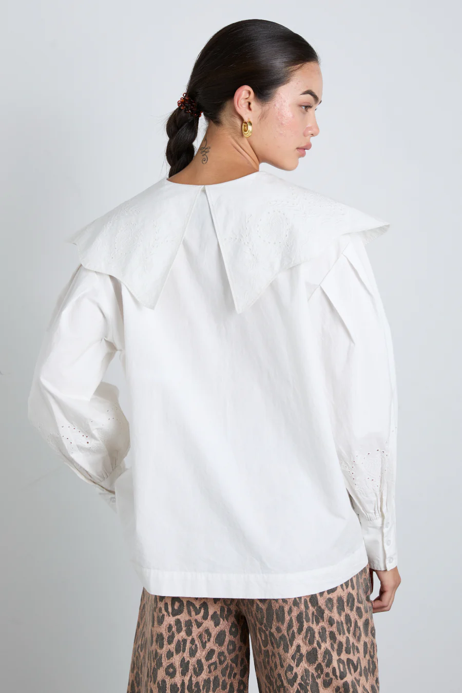 romeo embroidered blouse - white