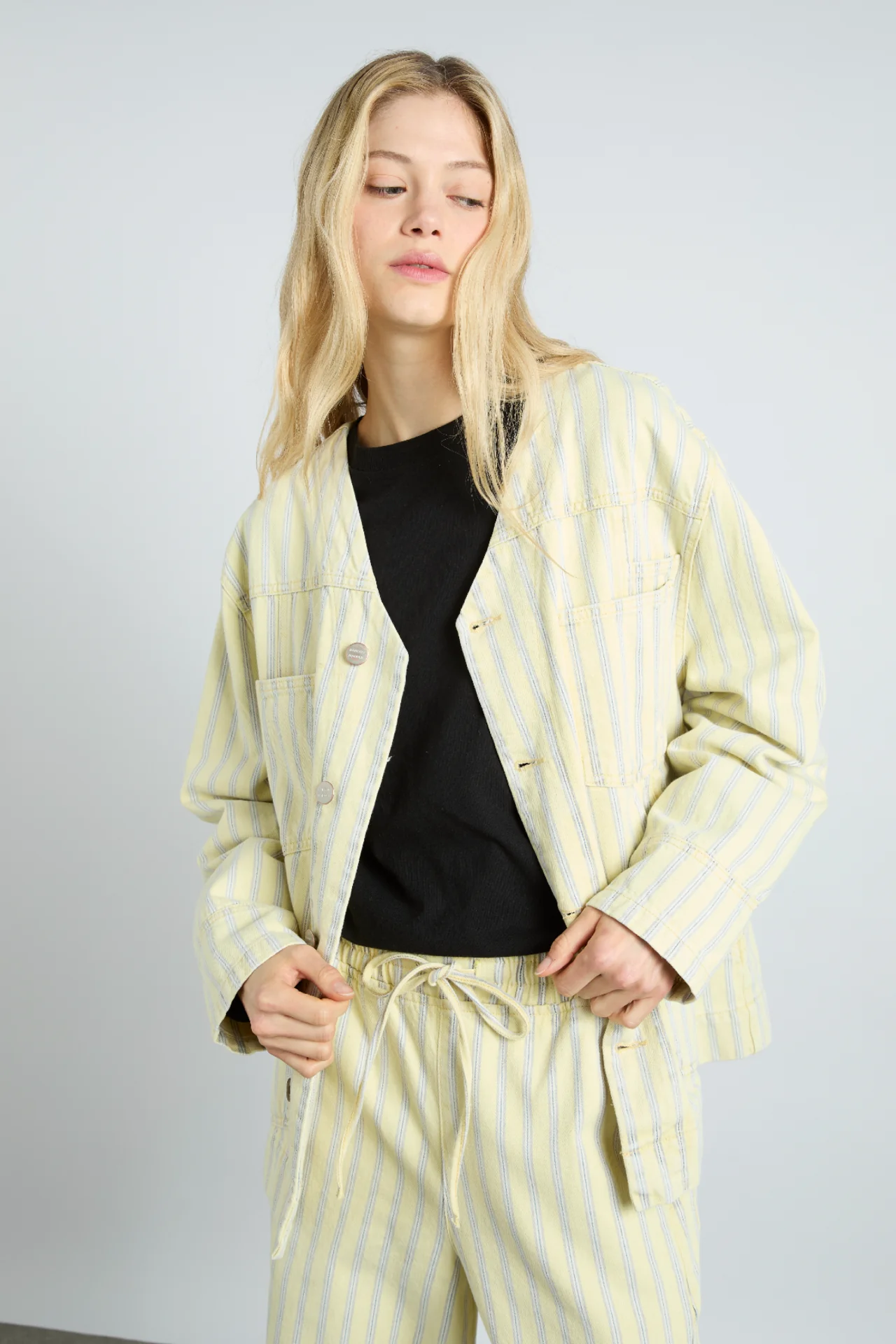 luca jacket - butter business stripe