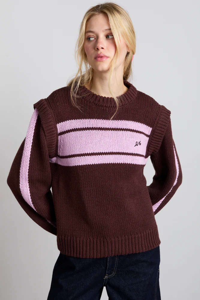 poppy jumper with removable sleeves - burgundy & lilac