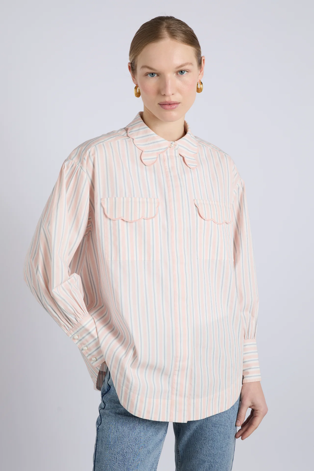 phoebe shirt - apricot business