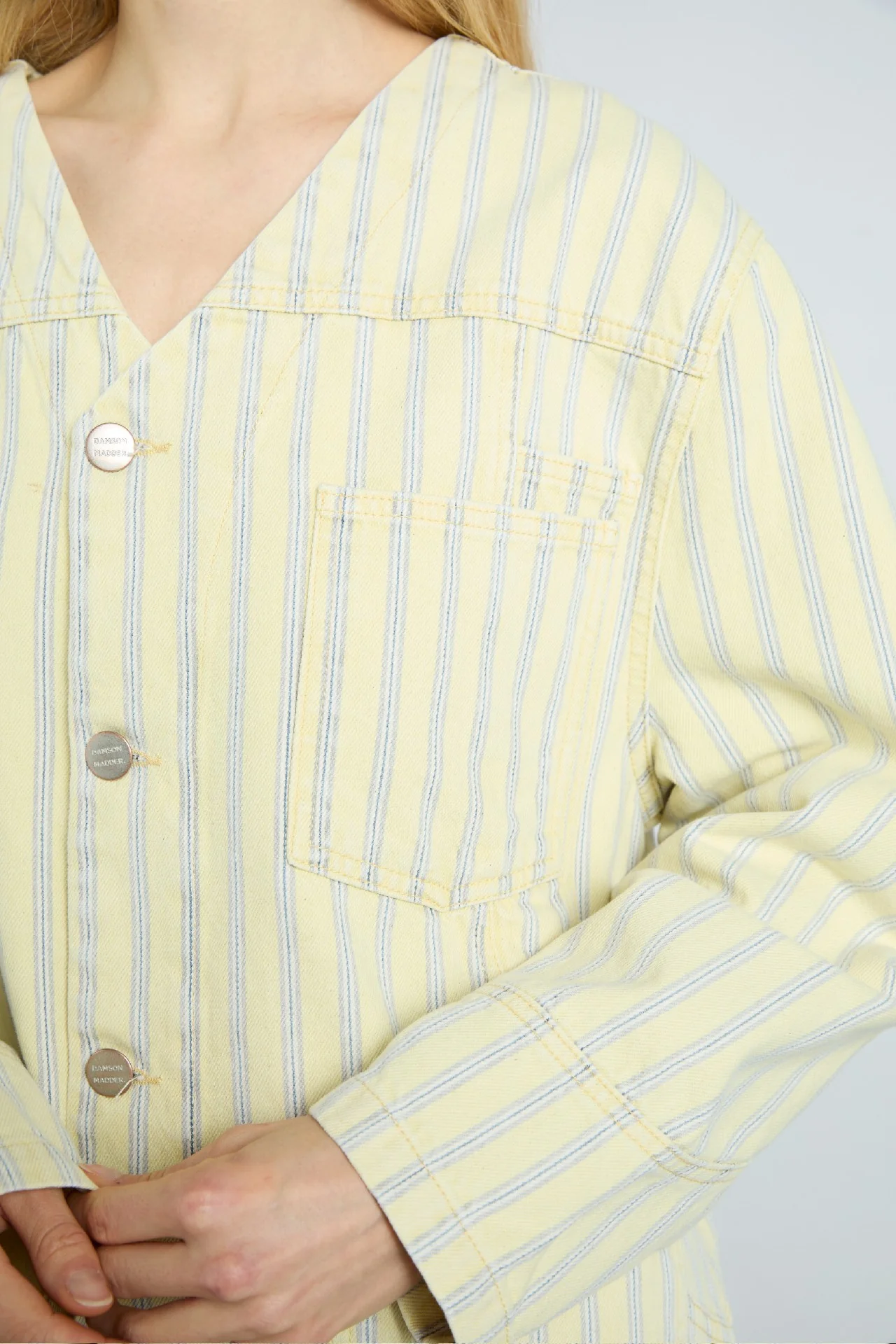 luca jacket - butter business stripe