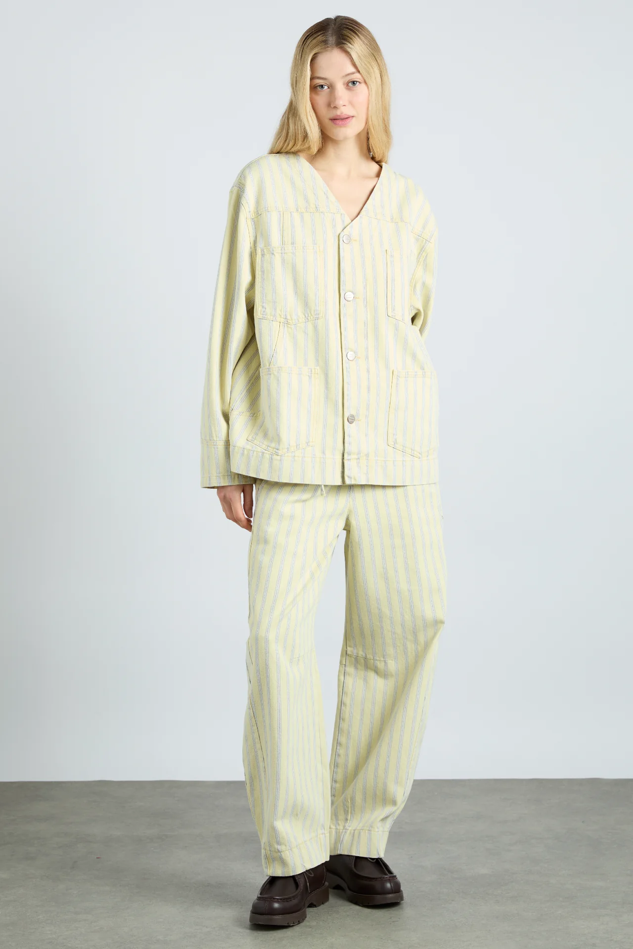 luca jacket - butter business stripe