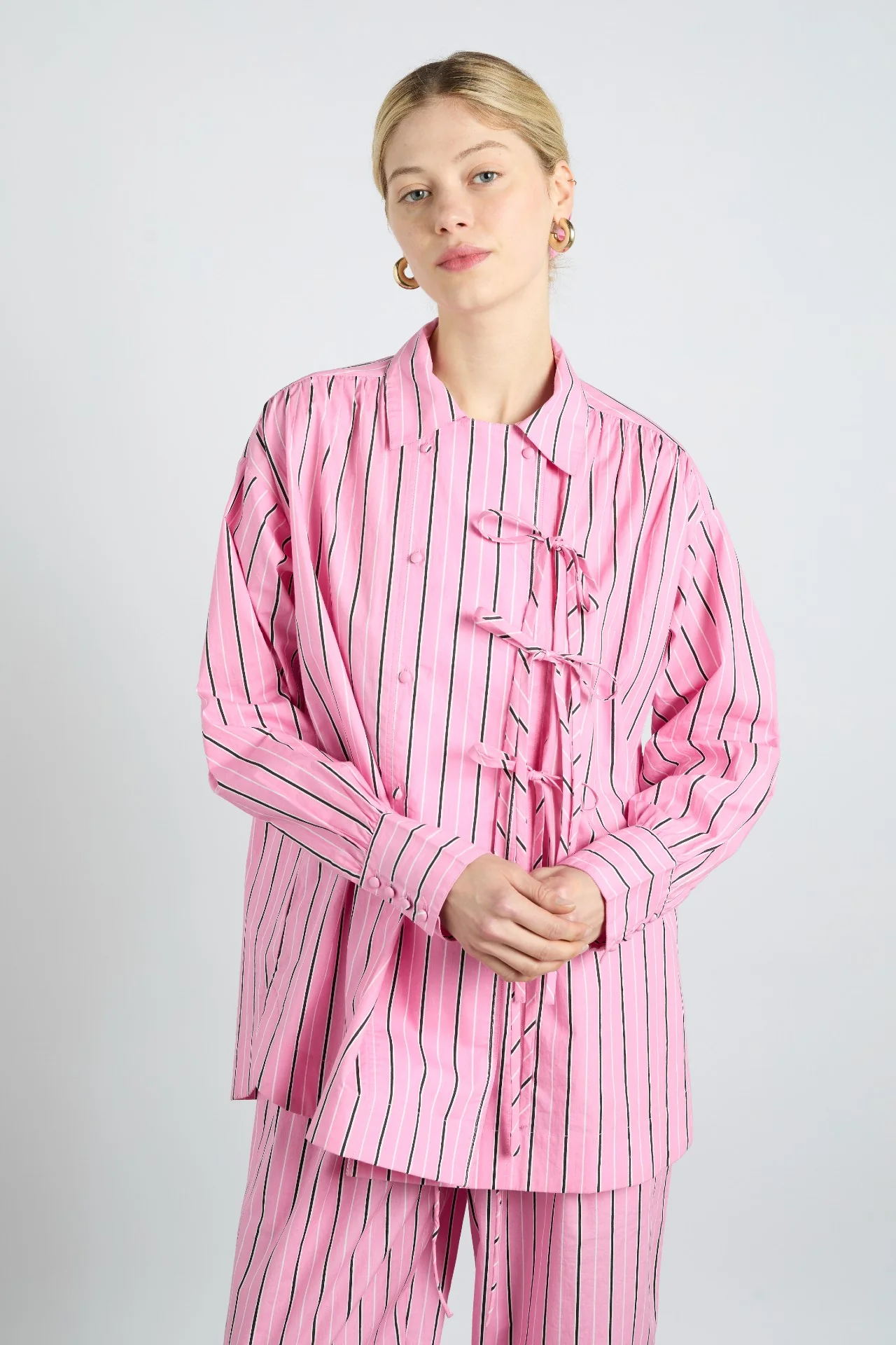 carmy shirt - pink bold stripe