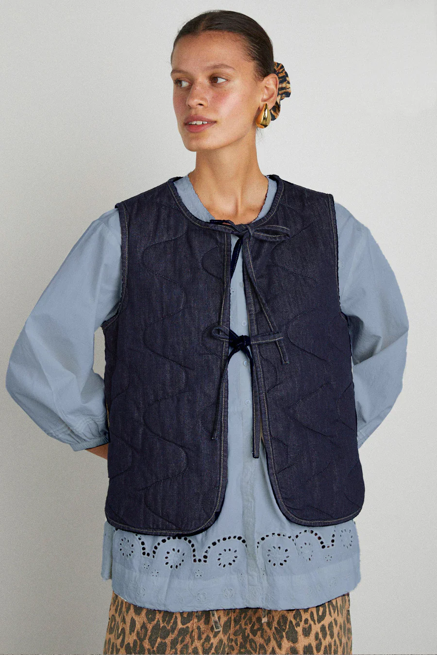 tilly gilet - indigo denim
