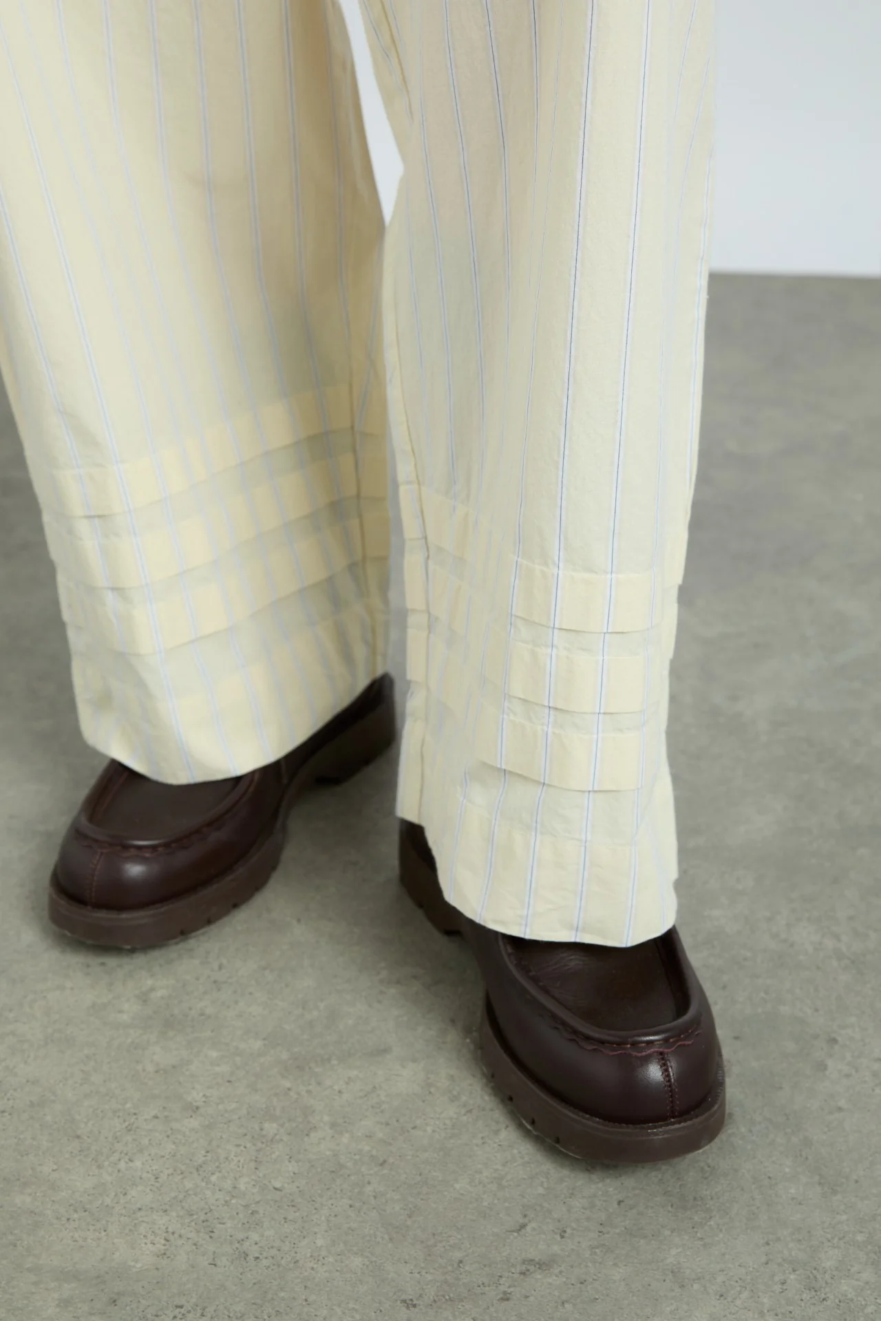 lucy trousers - butter business stripe