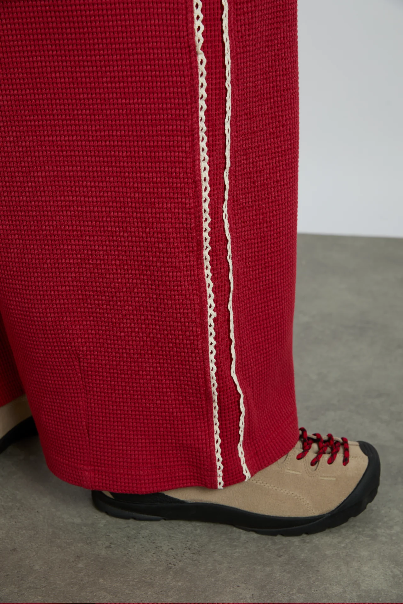 piper waffle jogger - red