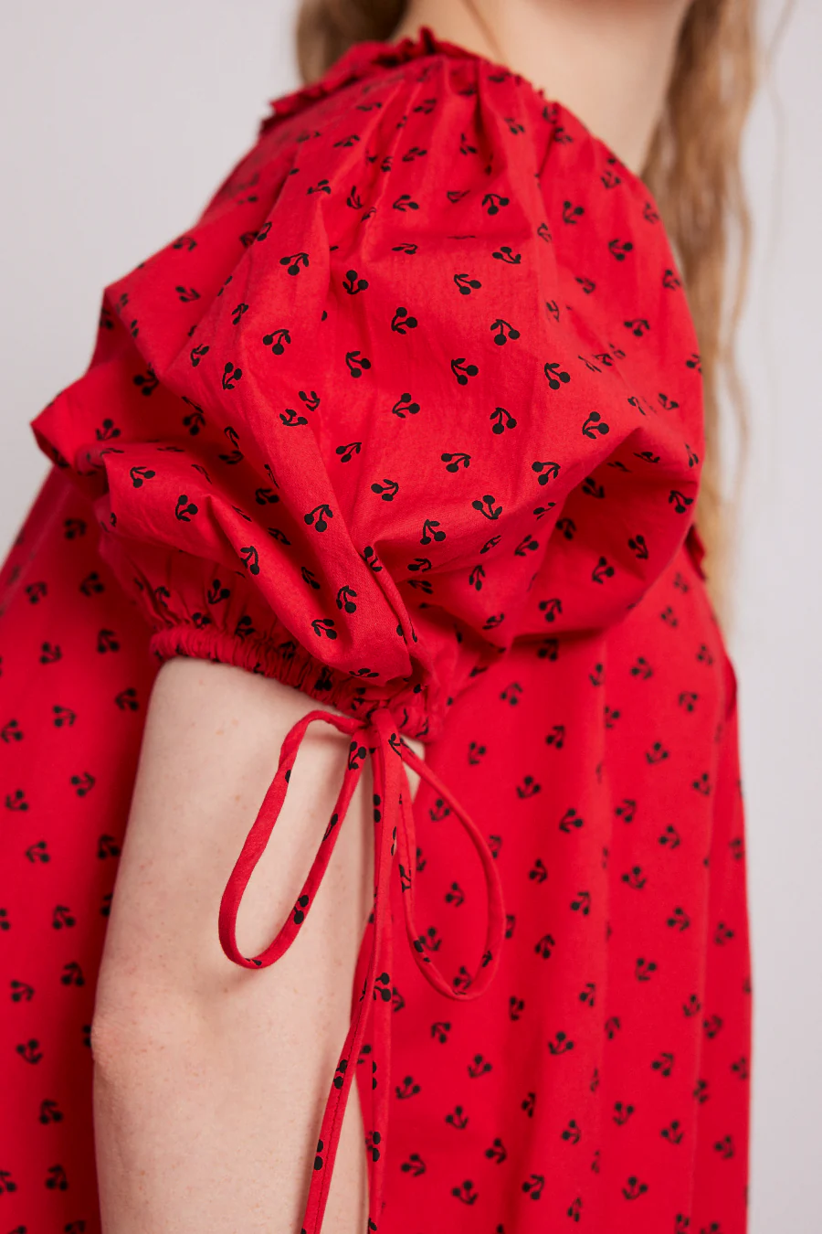 jemima mini dress - red cherries