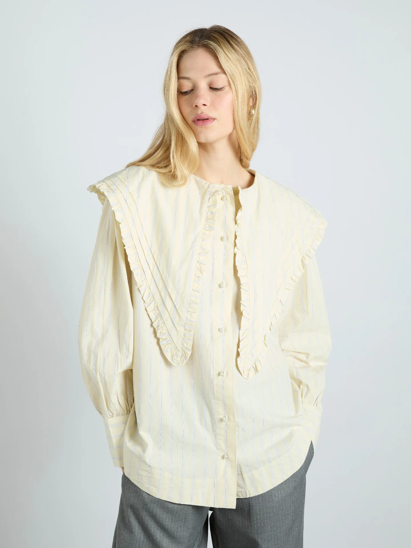 sandy ruffle blouse - butter business
