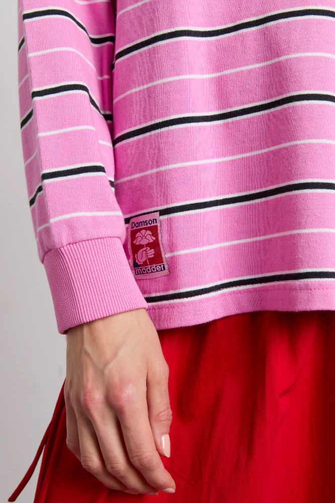 remie rugby shirt - pink stripe
