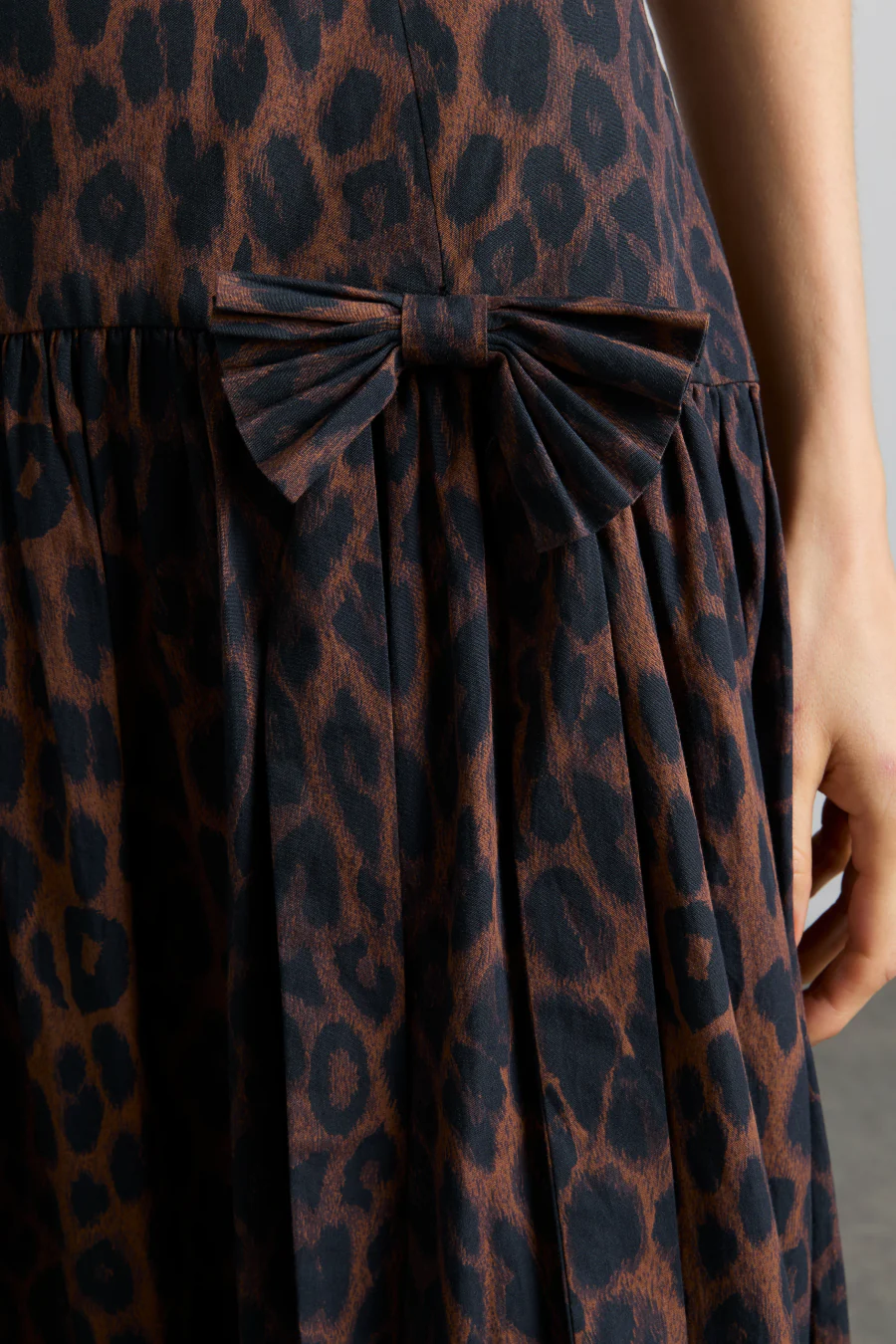 persephone midi dress - dark leopard