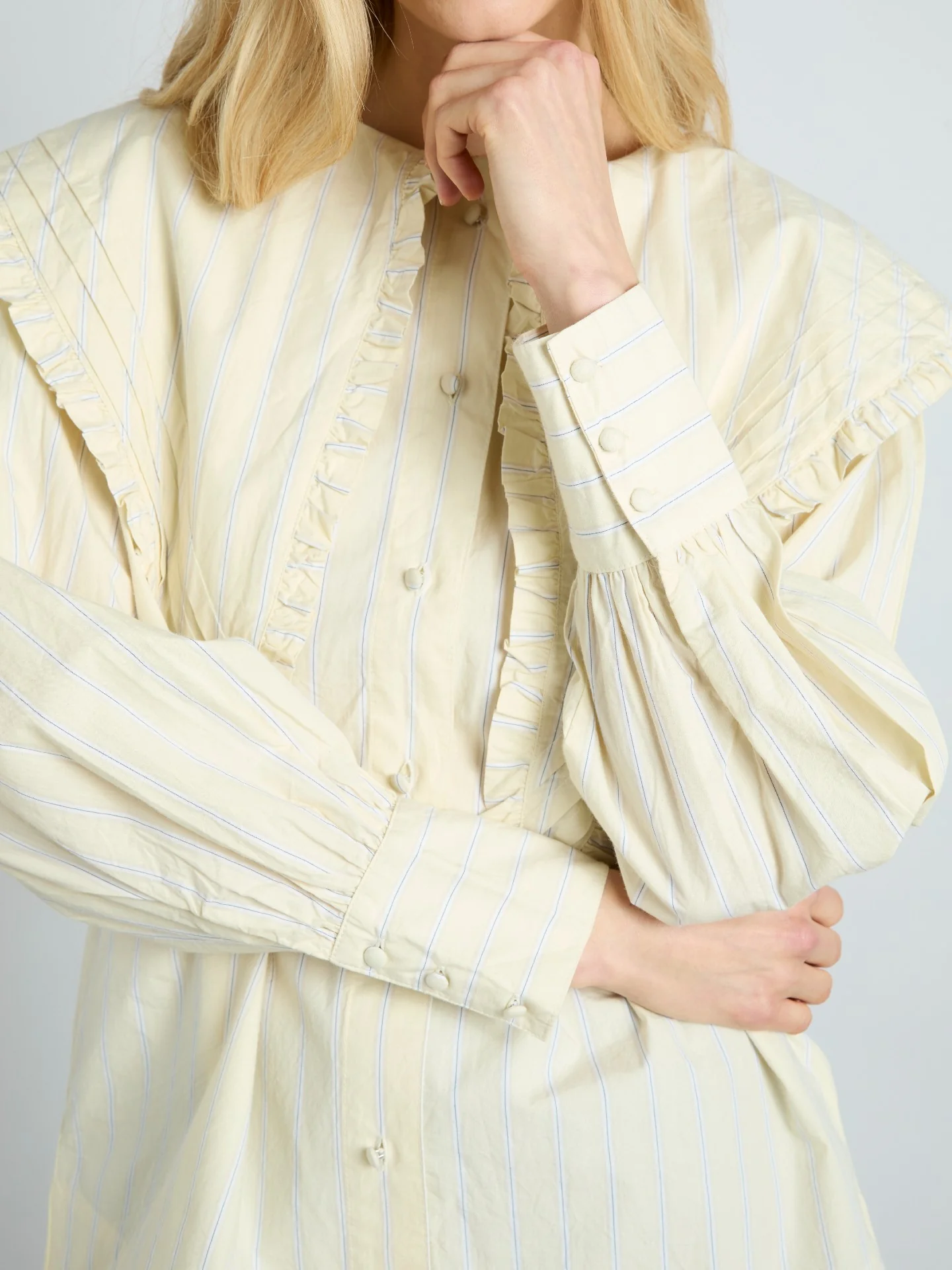 sandy ruffle blouse - butter business
