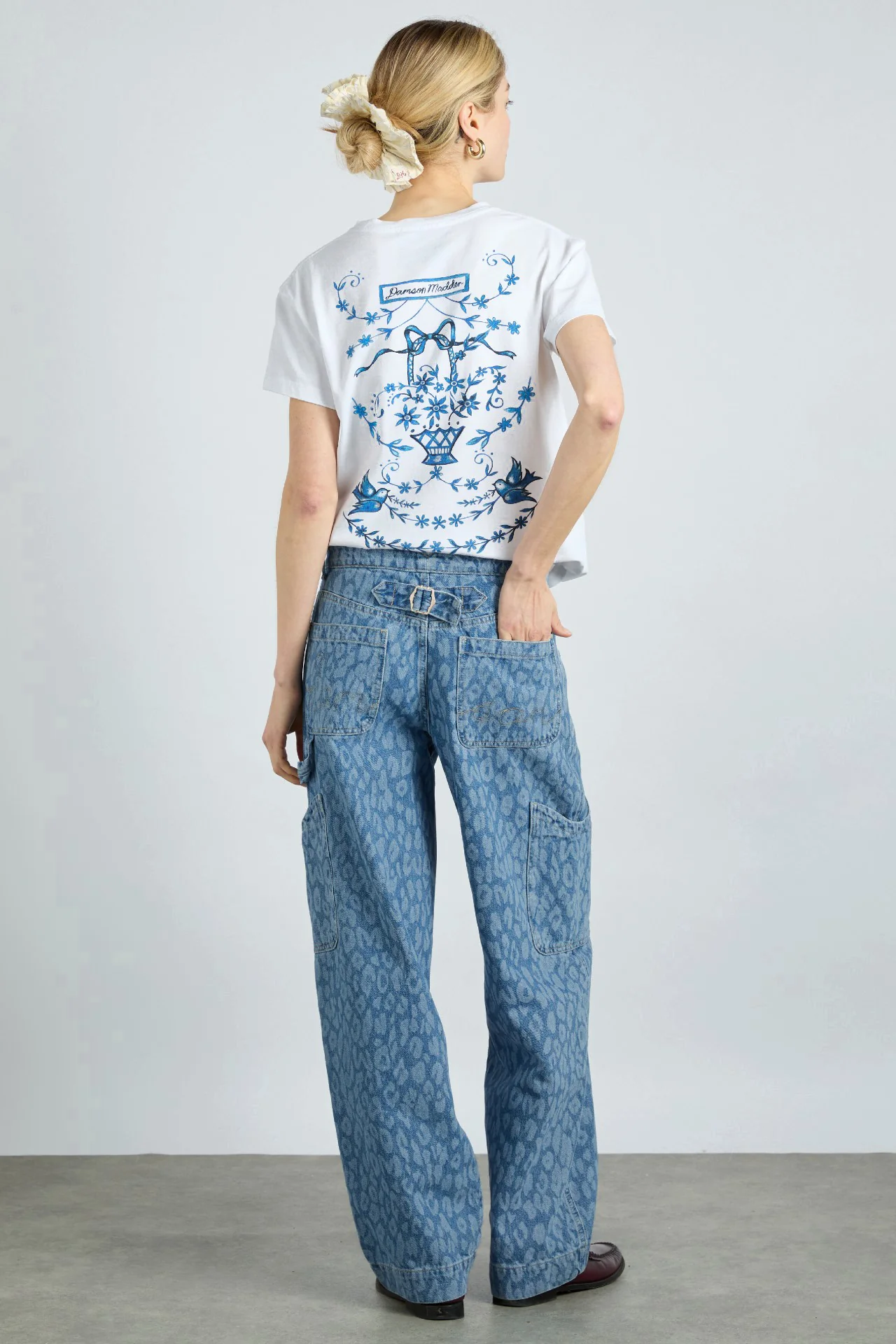 drew jeans - leopard laser