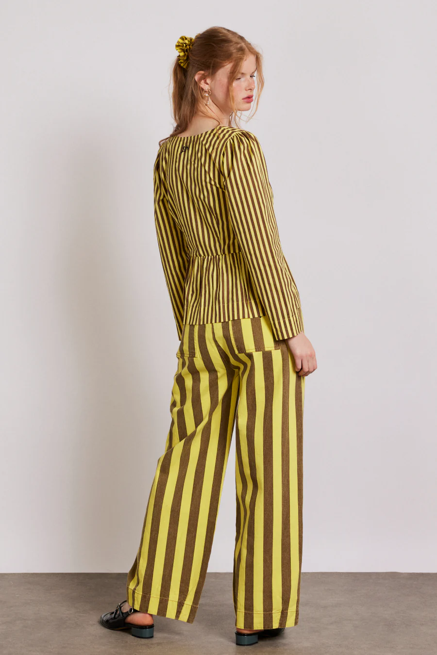 rafe pants - yellow choc stripe