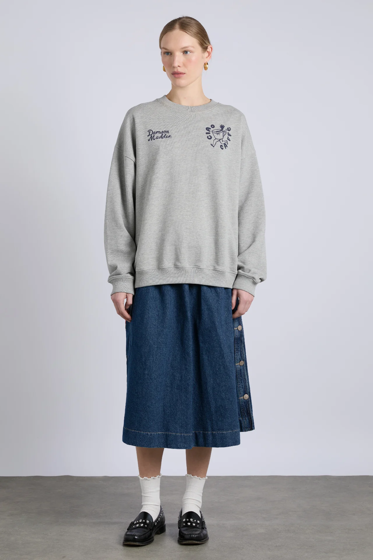 hollis midi skirt - dallas wash