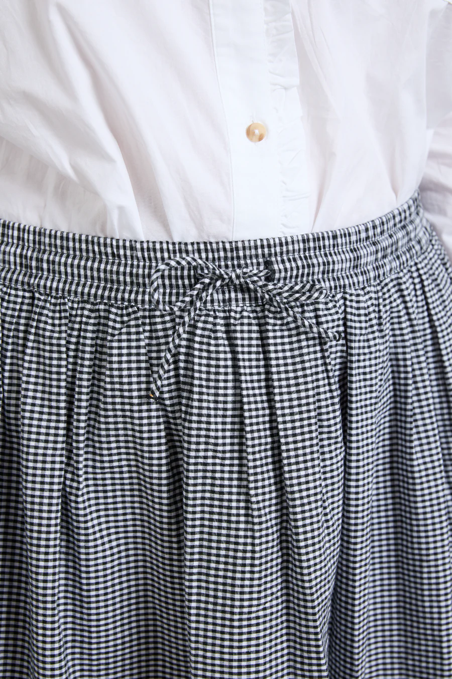 keeley midi skirt - black gingham