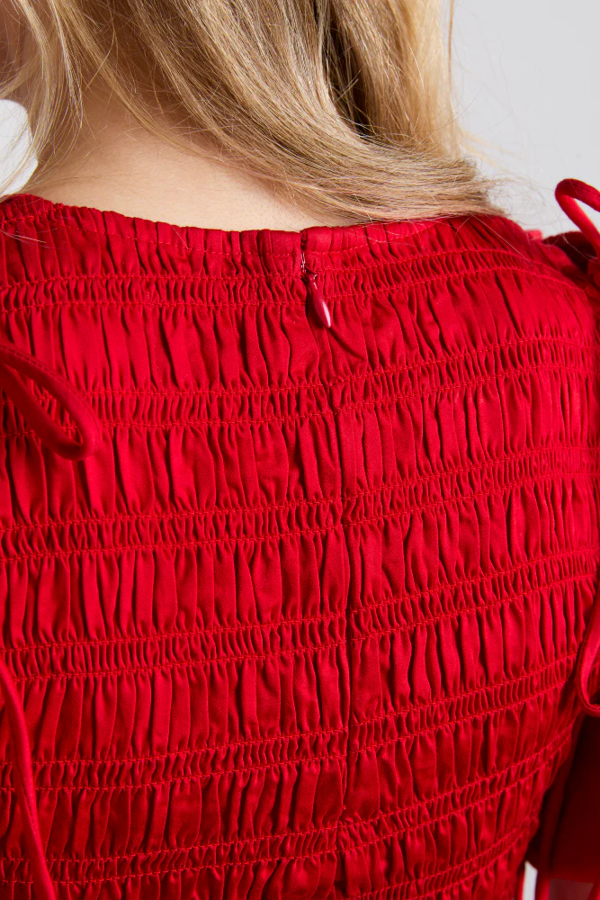 becca multi-way blouse - cherry