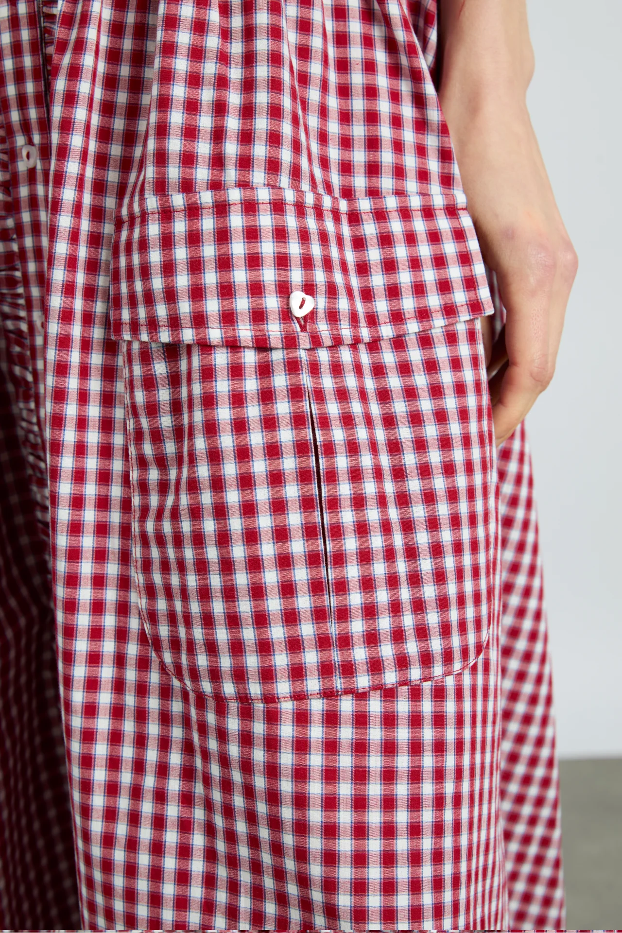 faith midi dress - cherry gingham