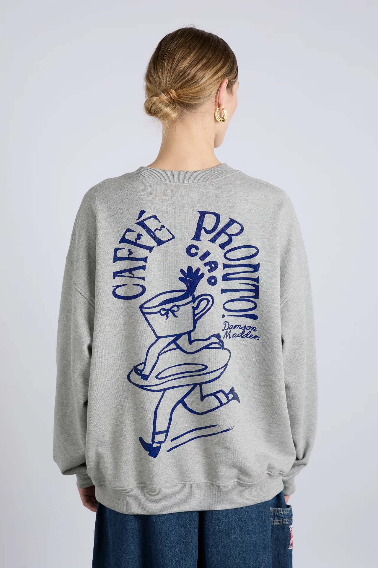 ciao cafe sweatshirt - grey marl