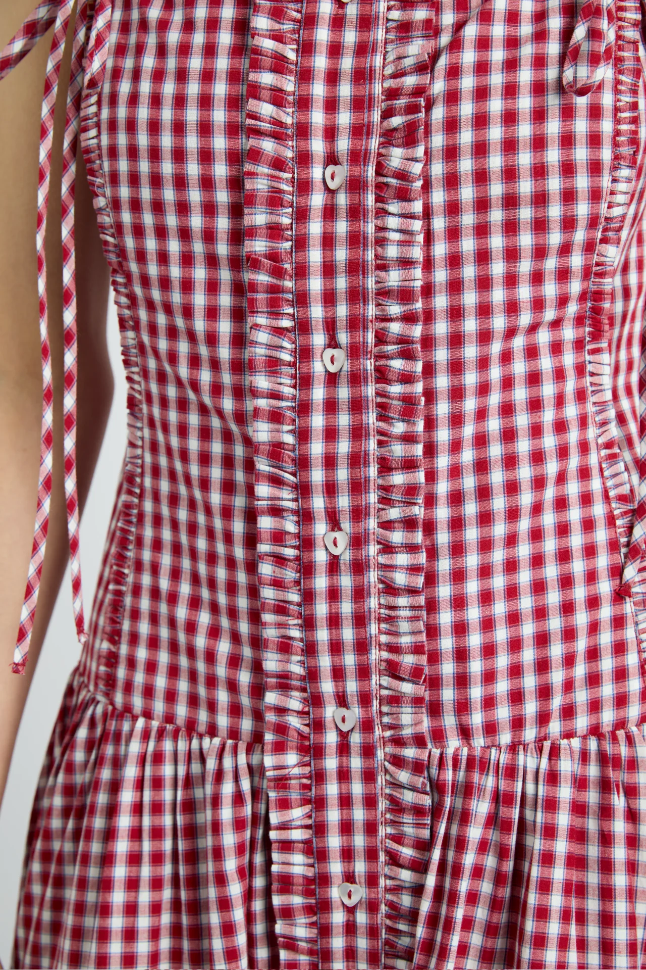 faith midi dress - cherry gingham