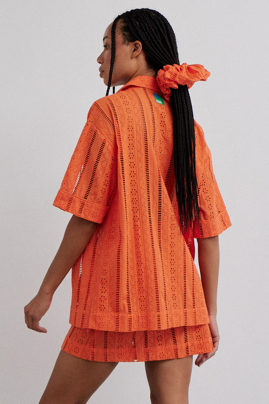 chlo shirt - orange broderie