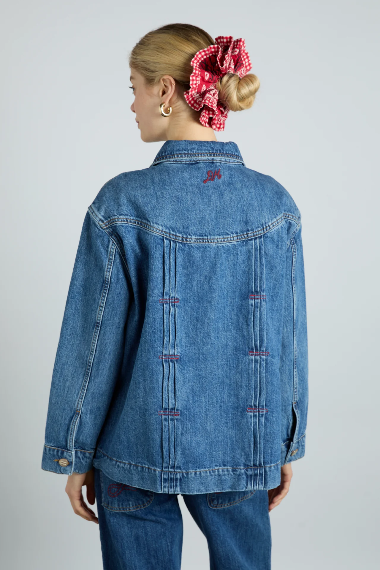 red bandana print scrunchie