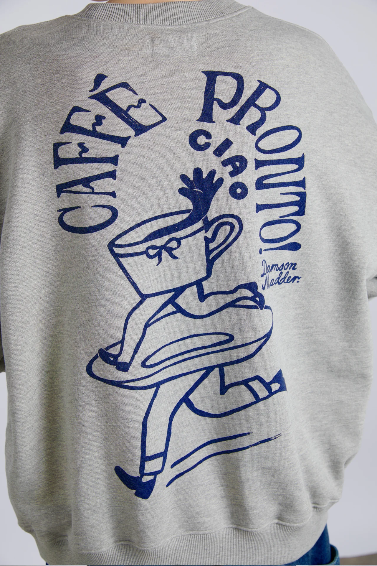 ciao cafe sweatshirt - grey marl